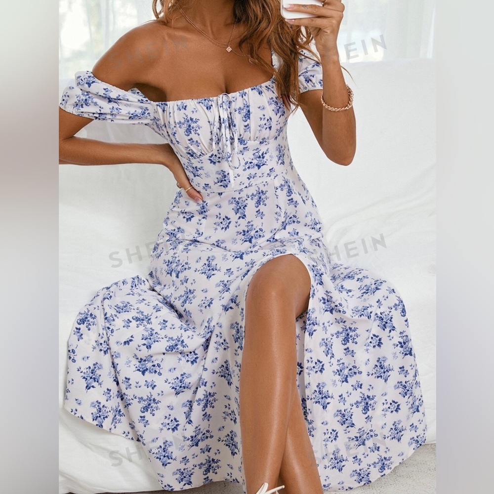 Floral milkmaid dress